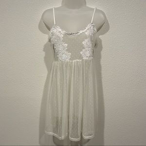 Forever 21 White Lace Chemise